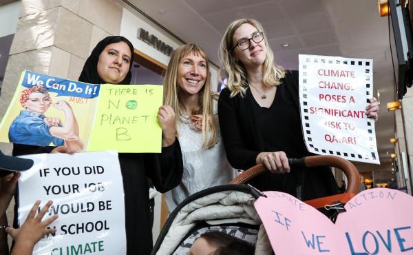 QATAR-CLIMATE-ENVIRONMENT-DEMO-EDUCATION QATAR-CLIMATE-ENVIRONMENT-DEMO-EDUCATION