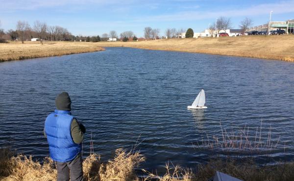 Thomas Germanson sails a radio-controlled model yacht in early December in Madison, Wis. Thomas Germanson sails a radio-controlled model yacht in early December in Madison, Wis.