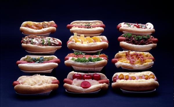 Neal Slavin, Frankfurters in Full Dress, 1978, with the recipe: Neal Slavin: Nylen's Frankfurters in Full Dress. Neal Slavin, Frankfurters in Full Dress, 1978, with the recipe: Neal Slavin: Nylen's Frankfurters in Full Dress.