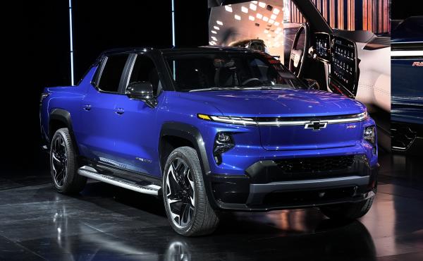 The 2024 Chevrolet Silverado EV RST is shown in Detroit on Jan. 5. General Motors is in a pilot program with Pacific Gas & Electric to use electric vehicles as a backup power source for homes. The 2024 Chevrolet Silverado EV RST is shown in Detroit on Jan. 5. General Motors is in a pilot program with Pacific Gas & Electric to use electric vehicles as a backup power source for homes.
