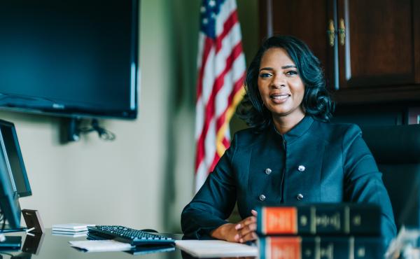 Cobb County, Ga., District Attorney Joyette Holmes will lead the prosecution of two men in the Ahmaud Arbery case. Cobb County, Ga., District Attorney Joyette Holmes will lead the prosecution of two men in the Ahmaud Arbery case.