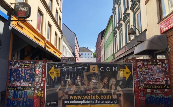 The entrance to Herbertstrasse, the heart of the red-light district in Hamburg, Germany. Prostitution is legal in Germany, but the coronavirus pandemic prompted lawmakers to ban sex work in March. The entrance to Herbertstrasse, the heart of the red-light district in Hamburg, Germany. Prostitution is legal in Germany, but the coronavirus pandemic prompted lawmakers to ban sex work in March.