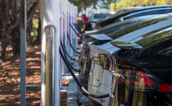 Electric vehicles at a charging station last year in San Mateo, Calif. The governors of 12 states, including California, have called on President Biden to order that all cars and light trucks sold in the U.S. after 2035 be zero-emission vehicles. Electric vehicles at a charging station last year in San Mateo, Calif. The governors of 12 states, including California, have called on President Biden to order that all cars and light trucks sold in the U.S. after 2035 be zero-emission vehicles.