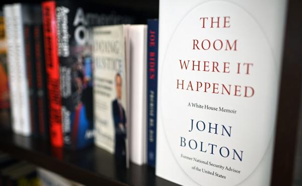 Copies of The Room Where it Happened, a memoir by former national security adviser John Bolton, are seen at a Barnes & Noble bookstore in Glendale, Calif., in June. Copies of The Room Where it Happened, a memoir by former national security adviser John Bolton, are seen at a Barnes & Noble bookstore in Glendale, Calif., in June.