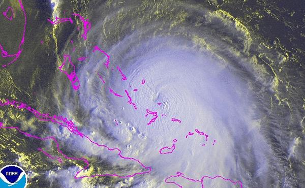 Hurricane Joaquin is seen over the Bahamas in the western Atlantic Ocean in this NOAA GOES East satellite image taken at 7:45 a.m. ET on Thursday. Hurricane Joaquin is seen over the Bahamas in the western Atlantic Ocean in this NOAA GOES East satellite image taken at 7:45 a.m. ET on Thursday.