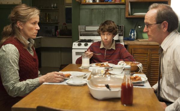 Frances McDormand, left, stars with Richard Jenkins, right and Devin McKenzie Druid in HBO's Olive Kitteridge. Frances McDormand, left, stars with Richard Jenkins, right and Devin McKenzie Druid in HBO's Olive Kitteridge.