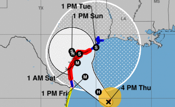 Harvey is expected to rapidly intensify into a major hurricane before it hits the middle of the Texas coast late Friday, according to the National Hurricane Center. Harvey is expected to rapidly intensify into a major hurricane before it hits the middle of the Texas coast late Friday, according to the National Hurricane Center.