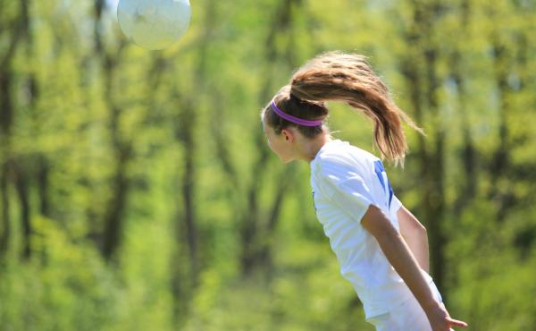 The brains of female soccer players who head the ball frequently show white matter alterations. The brains of female soccer players who head the ball frequently show white matter alterations.