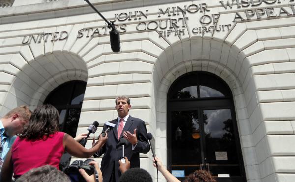 The latest challenge to the Affordable Care Act, Texas v. Azar, was argued in July in the 5th Circuit Court of Appeals. Attorney Robert Henneke, representing the plaintiffs, spoke outside the courthouse on July 9. The latest challenge to the Affordable Care Act, Texas v. Azar, was argued in July in the 5th Circuit Court of Appeals. Attorney Robert Henneke, representing the plaintiffs, spoke outside the courthouse on July 9.