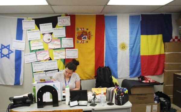 Sarah Ferrari is a community partner for Soccer Without Borders at International High School in Langley Park, Md. Sarah Ferrari is a community partner for Soccer Without Borders at International High School in Langley Park, Md.