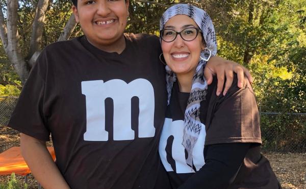 Feda Almaliti with her son, 15-year-old Muhammed, who has severe autism. "Muhammed is an energetic, loving boy who doesn't understand what's going on right now," she says. Feda Almaliti with her son, 15-year-old Muhammed, who has severe autism. "Muhammed is an energetic, loving boy who doesn't understand what's going on right now," she says.