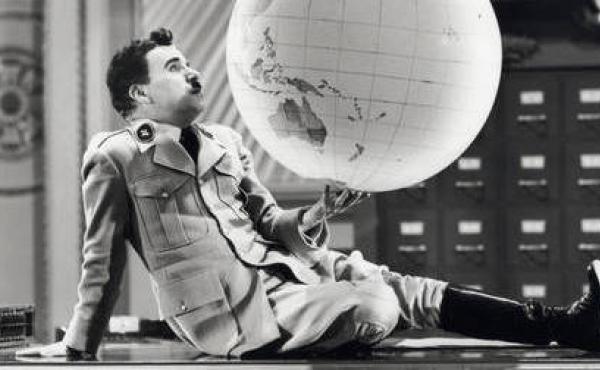 Charlie Chaplin in The Great Dictator. Charlie Chaplin in The Great Dictator.