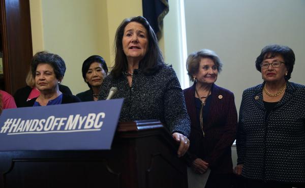 At an October news conference, the Congressional Pro-Choice Caucus called on President Trump to reverse the administration's moves to limit women's access to birth control. Rep. Diana DeGette, D-Colo., spoke at the lectern during the event on Capitol Hill At an October news conference, the Congressional Pro-Choice Caucus called on President Trump to reverse the administration's moves to limit women's access to birth control. Rep. Diana DeGette, D-Colo., spoke at the lectern during the event on Capitol Hill