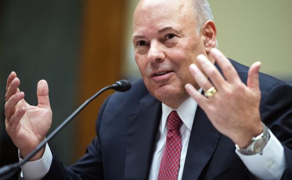 Postmaster General Louis DeJoy, shown last month during a House Oversight and Reform Committee hearing, is now under investigation by that committee. Postmaster General Louis DeJoy, shown last month during a House Oversight and Reform Committee hearing, is now under investigation by that committee.