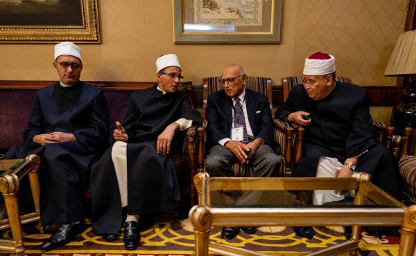 Saleh Abbas, deputy grand imam of Egypt's Al-Azhar University, is second from the left in this photo of members of the university delegation to the African Summit on Female Genital Mutilation and Child Marriages. Saleh Abbas, deputy grand imam of Egypt's Al-Azhar University, is second from the left in this photo of members of the university delegation to the African Summit on Female Genital Mutilation and Child Marriages.