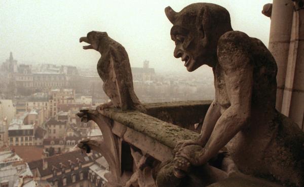 Gargoyles watch over the streets of Paris from the top of the Notre Dame Cathedral in 1996. Gargoyles watch over the streets of Paris from the top of the Notre Dame Cathedral in 1996.