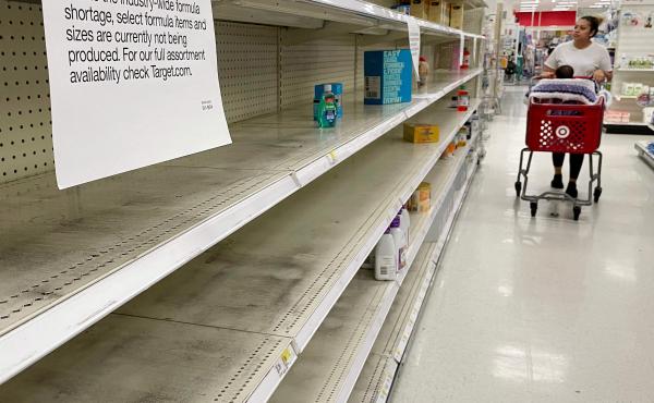 A woman shops for baby formula in Annapolis, Md., on May 16. Only a handful of companies supply baby formula in the country, a factor that has contributed to the current shortages being experienced in parts of the country. A woman shops for baby formula in Annapolis, Md., on May 16. Only a handful of companies supply baby formula in the country, a factor that has contributed to the current shortages being experienced in parts of the country.
