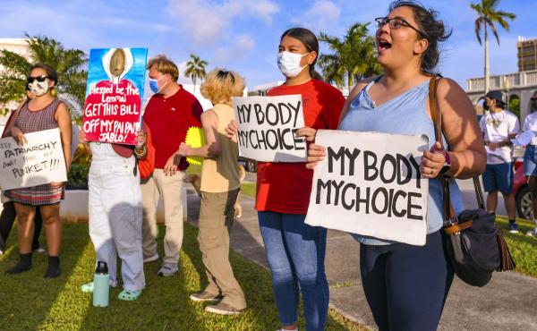 "My body, my choice!" resonates from protesters on the front lawn of the Guam Congress Building in Hagåtña during a protest as they voiced their concerns against the Guam Heartbeat Act of 2022 on April 27, 2022. "My body, my choice!" resonates from protesters on the front lawn of the Guam Congress Building in Hagåtña during a protest as they voiced their concerns against the Guam Heartbeat Act of 2022 on April 27, 2022.