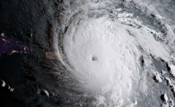 A geocolor image of Hurricane Irma approaching Anguilla at 7:15 a.m. ET on Sept. 6. A geocolor image of Hurricane Irma approaching Anguilla at 7:15 a.m. ET on Sept. 6.