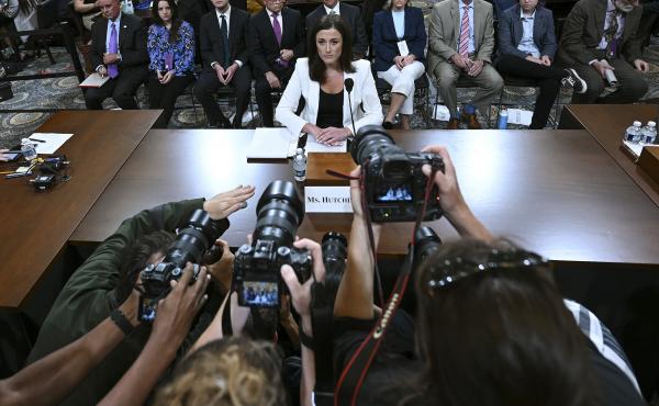 Cassidy Hutchinson, a former aide to Trump White House Chief of Staff Mark Meadows, testified during the sixth hearing by the House committee investigating the Jan. 6 attack. Cassidy Hutchinson, a former aide to Trump White House Chief of Staff Mark Meadows, testified during the sixth hearing by the House committee investigating the Jan. 6 attack.