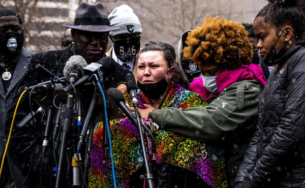 Katie Wright, mother of Daunte, broke into tears Tuesday recounting her last conversation with her son, who called her for advice after being pulled over by police. An officer shot him shortly after. Katie Wright, mother of Daunte, broke into tears Tuesday recounting her last conversation with her son, who called her for advice after being pulled over by police. An officer shot him shortly after.