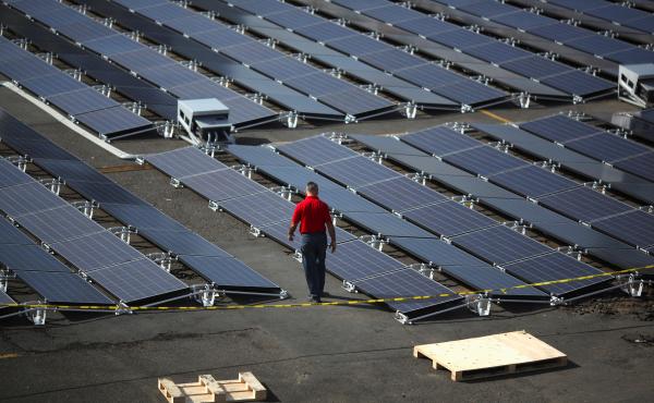 These solar panels were set up by Tesla at the San Juan Children's Hospital after the island was hit by Hurricane Maria. These solar panels were set up by Tesla at the San Juan Children's Hospital after the island was hit by Hurricane Maria.