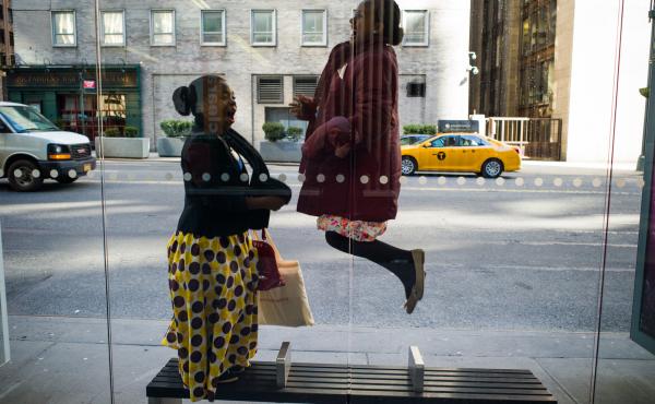 Memory from Malawi, left, and Achie from Ethiopia became best friends in a New York minute. Memory from Malawi, left, and Achie from Ethiopia became best friends in a New York minute.