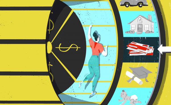 Many adults in the U.S. take out student loans but never finish their degree — leaving them in a vicious cycle of debt. Many adults in the U.S. take out student loans but never finish their degree — leaving them in a vicious cycle of debt.