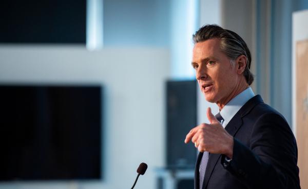 Democratic Gov. Gavin Newsom speaks at a press conference at the International Hotel Manilatown Center in San Francisco on March 24, 2021. Democratic Gov. Gavin Newsom speaks at a press conference at the International Hotel Manilatown Center in San Francisco on March 24, 2021.