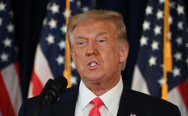 President Trump speaks during a news conference in Bedminster, N.J., on Saturday. President Trump speaks during a news conference in Bedminster, N.J., on Saturday.