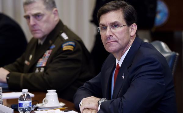 Former U.S. Secretary of Defense Mark Esper joined nine other former defense secretaries in calling for an end to challenges to the presidential election. Former U.S. Secretary of Defense Mark Esper joined nine other former defense secretaries in calling for an end to challenges to the presidential election.