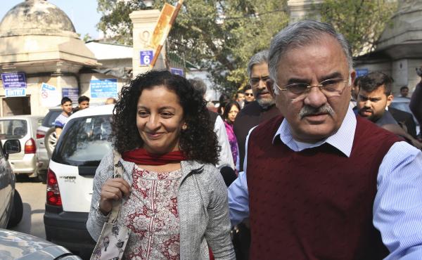 Indian journalist Priya Ramani (left) smiles as she leaves Patiala House Court in New Delhi in 2019. A New Delhi court on Wednesday acquitted Ramani of criminal defamation after she accused a former editor-turned-politician and junior external affairs min Indian journalist Priya Ramani (left) smiles as she leaves Patiala House Court in New Delhi in 2019. A New Delhi court on Wednesday acquitted Ramani of criminal defamation after she accused a former editor-turned-politician and junior external affairs min