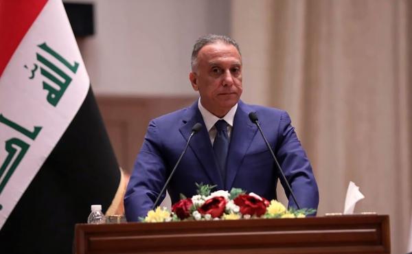 Mustafa al-Kadhimi speaks to Parliament in Baghdad on Thursday. Iraq's former spy chief was sworn in early Thursday as prime minister after weeks of tense political negotiations as the country faces a severe economic crisis spurred by the coronavirus pand Mustafa al-Kadhimi speaks to Parliament in Baghdad on Thursday. Iraq's former spy chief was sworn in early Thursday as prime minister after weeks of tense political negotiations as the country faces a severe economic crisis spurred by the coronavirus pand