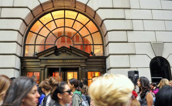 Customers line up to enter the Bergdorf Goodman store in New York City in this 2010 file photo. Advice columnist E. Jean Carroll claims President Trump sexually assaulted her in a dressing room at the Manhattan department store in the '90s. Customers line up to enter the Bergdorf Goodman store in New York City in this 2010 file photo. Advice columnist E. Jean Carroll claims President Trump sexually assaulted her in a dressing room at the Manhattan department store in the '90s.
