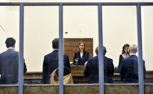 Judge Daniela Monaco Crea reads the sentence on Tuesday in the trial against ship captain Mohammed Ali Malek and crewmate Mahmud Bikhit in the April 2015 shipwreck off Libya that killed 700 people. Judge Daniela Monaco Crea reads the sentence on Tuesday in the trial against ship captain Mohammed Ali Malek and crewmate Mahmud Bikhit in the April 2015 shipwreck off Libya that killed 700 people.