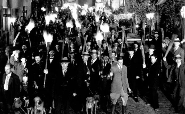 Angry villagers — like these, from James Whale's classic 1931 film version of Frankenstein. Angry villagers — like these, from James Whale's classic 1931 film version of Frankenstein.