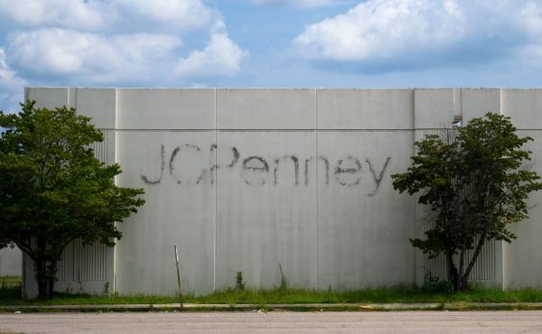 The remains of a J.C. Penney store are seen at an abandoned shopping mall in North Carolina. The department store chain is filing for bankruptcy as coronavirus lockdowns shatter its plans for recovery. The remains of a J.C. Penney store are seen at an abandoned shopping mall in North Carolina. The department store chain is filing for bankruptcy as coronavirus lockdowns shatter its plans for recovery.