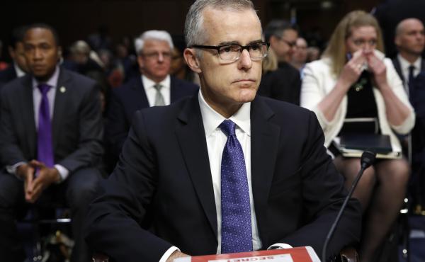 Then-acting FBI Director Andrew McCabe testifies before the Senate Intelligence Committee on May 11, 2017. Then-acting FBI Director Andrew McCabe testifies before the Senate Intelligence Committee on May 11, 2017.