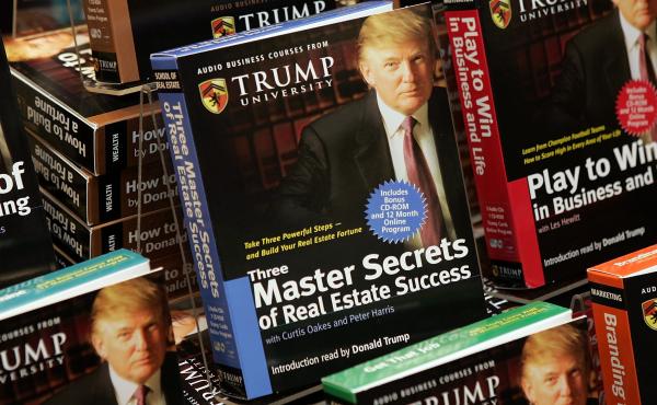 Copies of How To Build Wealth, a series of nine audio business courses created by Trump University, were on display at a Barnes & Noble store in New York City in 2005. Copies of How To Build Wealth, a series of nine audio business courses created by Trump University, were on display at a Barnes & Noble store in New York City in 2005.