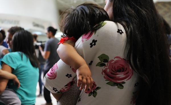 Dozens of migrant women and their children arrive at a bus station in McAllen, Texas, following their release by Customs and Border Protection last month. Dozens of migrant women and their children arrive at a bus station in McAllen, Texas, following their release by Customs and Border Protection last month.
