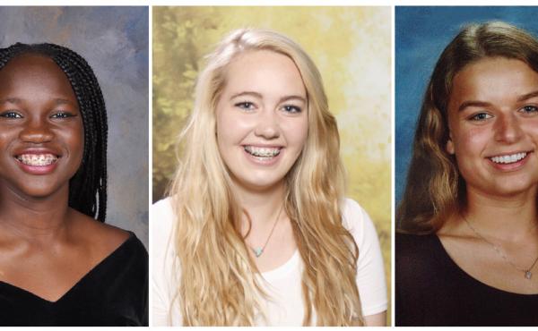 They're members of the global-minded teens club: (left to right) Toluwanimi Sola-Adeyemi of Lagos, Chloe McGill of Seattle and Emine Arcasoy of Chapel Hill. They're members of the global-minded teens club: (left to right) Toluwanimi Sola-Adeyemi of Lagos, Chloe McGill of Seattle and Emine Arcasoy of Chapel Hill.