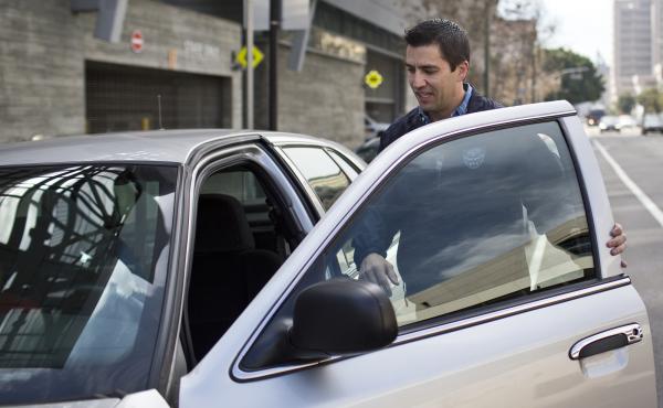 Officer Ted Simola, a member of the LAPD mental evaluation unit, responds to a call in February. Officer Ted Simola, a member of the LAPD mental evaluation unit, responds to a call in February.
