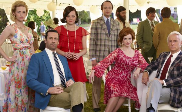 The cast of Mad Men: January Jones (from left), Jon Hamm, Elisabeth Moss, Vincent Kartheiser, Christina Hendricks and John Slattery The cast of Mad Men: January Jones (from left), Jon Hamm, Elisabeth Moss, Vincent Kartheiser, Christina Hendricks and John Slattery
