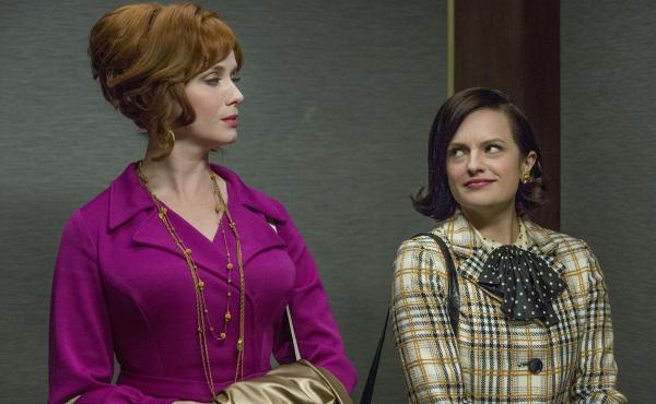 Watching Joan (Christina Hendricks, left) and Peggy (Elisabeth Moss) navigate the sexism of a 1960s ad agency is part of what has kept audiences hooked on Mad Men. Watching Joan (Christina Hendricks, left) and Peggy (Elisabeth Moss) navigate the sexism of a 1960s ad agency is part of what has kept audiences hooked on Mad Men.