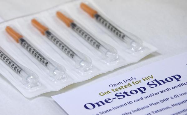 A needle exchange program at the Austin Community Outreach Center in Austin, Ind., is aimed at stopping spread of HIV. A needle exchange program at the Austin Community Outreach Center in Austin, Ind., is aimed at stopping spread of HIV.