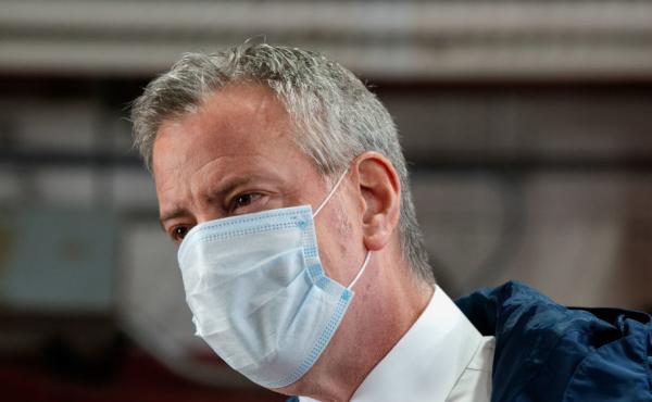 In New York City, homicides were up nearly 40% over the previous year by Dec. 20, 2020. Mayor Bill de Blasio said the numbers should worry New Yorkers. In New York City, homicides were up nearly 40% over the previous year by Dec. 20, 2020. Mayor Bill de Blasio said the numbers should worry New Yorkers.