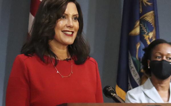 Michigan's Supreme Court ruled Friday that Democratic Gov. Gretchen Whitmer (pictured here on Sept. 16) does not have the authority to extend a state of emergency past April 30. Whitmer had cited two state laws that allowed her to maintain the state's cor Michigan's Supreme Court ruled Friday that Democratic Gov. Gretchen Whitmer (pictured here on Sept. 16) does not have the authority to extend a state of emergency past April 30. Whitmer had cited two state laws that allowed her to maintain the state's cor