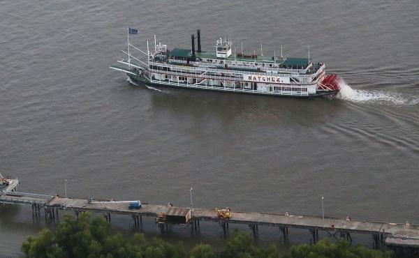 A steamboat drifts along the Mississippi River in New Orleans. A group called America's Watershed Initiative says "funding for infrastructure maintenance means that multiple failures may be imminent" for the lower Mississippi River basin. A steamboat drifts along the Mississippi River in New Orleans. A group called America's Watershed Initiative says "funding for infrastructure maintenance means that multiple failures may be imminent" for the lower Mississippi River basin.