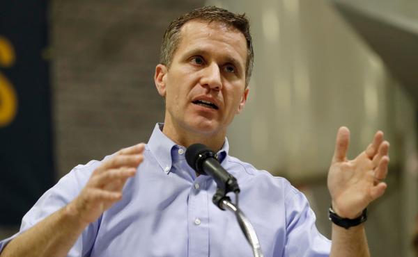 Missouri Gov. Eric Greitens speaks in Palmyra, Mo., in January. Missouri Gov. Eric Greitens speaks in Palmyra, Mo., in January.