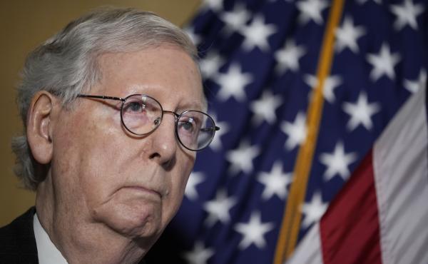 Senate Minority Leader Mitch McConnell also challenged the RNC's characterization of the Jan. 6 riot as "legitimate political discourse." Senate Minority Leader Mitch McConnell also challenged the RNC's characterization of the Jan. 6 riot as "legitimate political discourse."